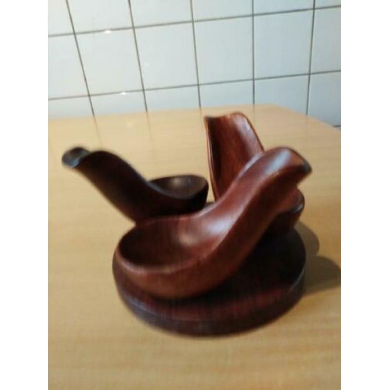 Pijpenhouder hout~~~voor 3 pijpenhouder.