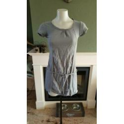 ZGAN grijze SISLEY tuniek XS 34, topje, top, grijs, tuniek