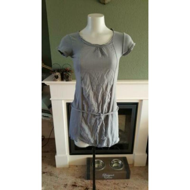 ZGAN grijze SISLEY tuniek XS 34, topje, top, grijs, tuniek
