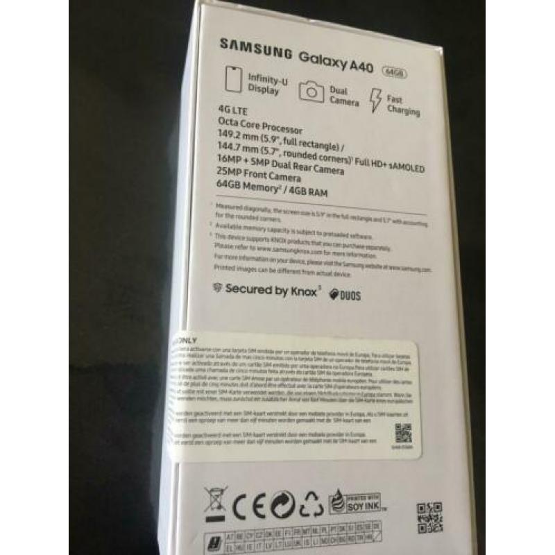 SAMSUNG Galaxy A40 - 64 GB zwart