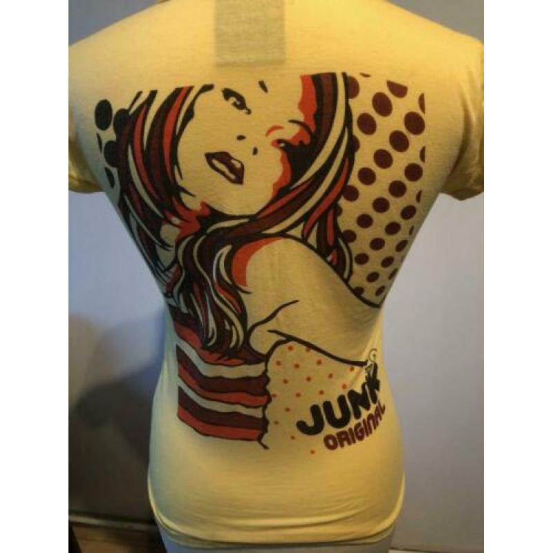 Junk98, T-shirt, geel, maat S, €15
