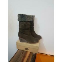 Shabbies bontgevoerd olive green