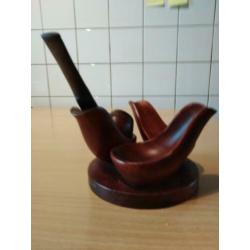 Pijpenhouder hout~~~voor 3 pijpenhouder.