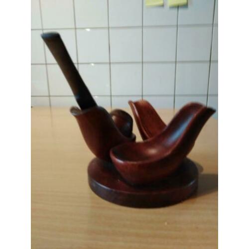 Pijpenhouder hout~~~voor 3 pijpenhouder.