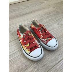 Vrolijke Gympen / canvas schoentjes Jilly, mt 26, bloemprint