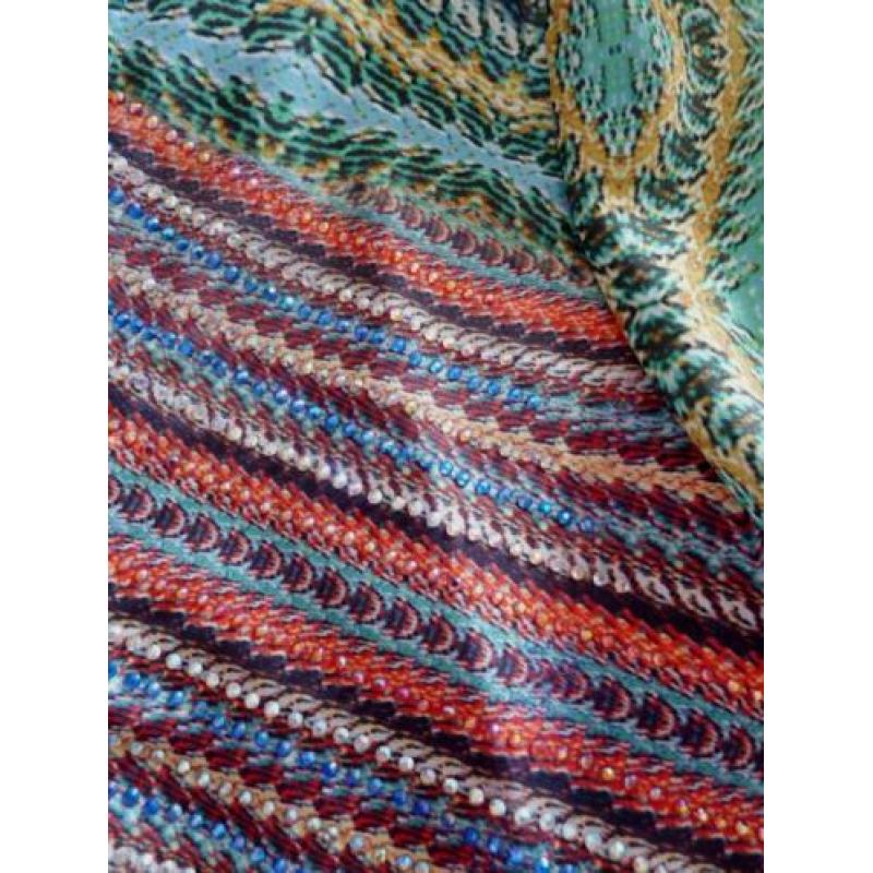 Kort multicolor jurkje met zigzag dessin van Gloss Line