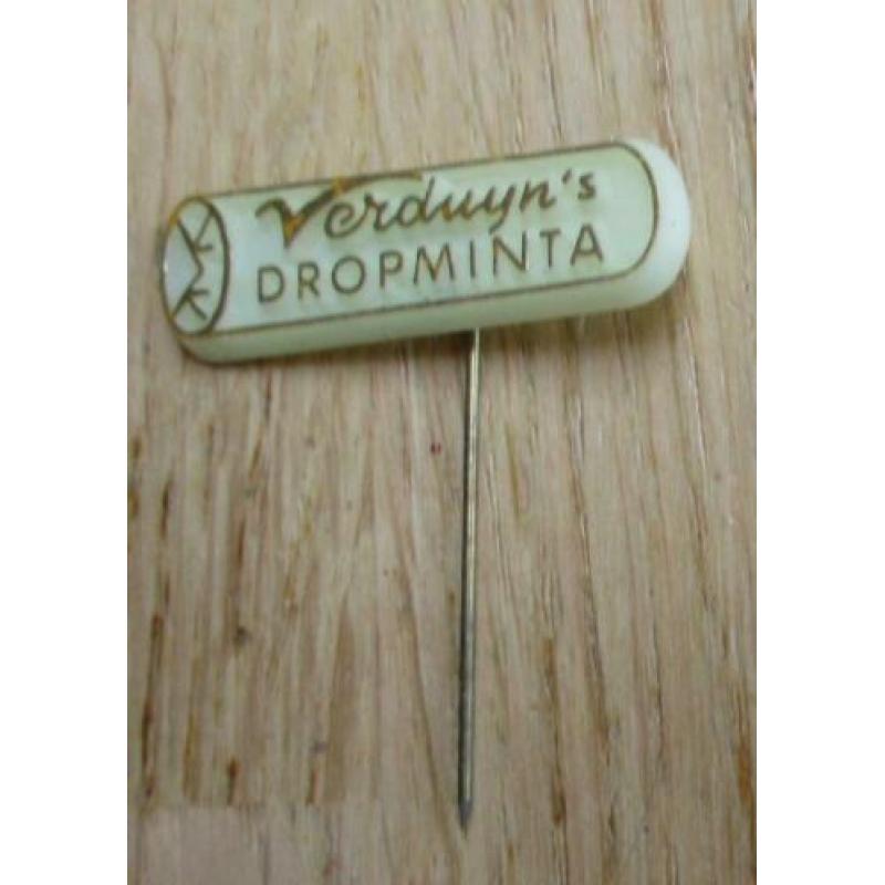 3 speldjes Verduyn's dropminta perminta blauw zwart jaren 60