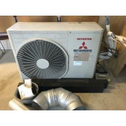 Split airco inverter met 4 Mitsubishi airco’s