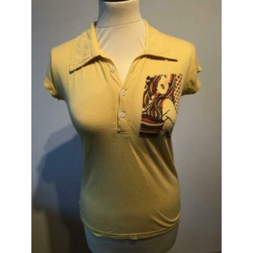 Junk98, T-shirt, geel, maat S, €15