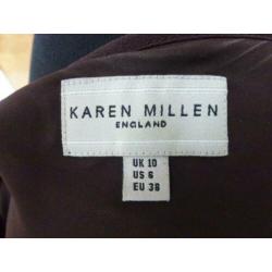 KAREN MILLEN bruin zijden top, nieuw, incl.verzenden