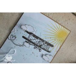 kaart Stampin' Up! Congratulations vliegtuig
