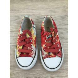 Vrolijke Gympen / canvas schoentjes Jilly, mt 26, bloemprint