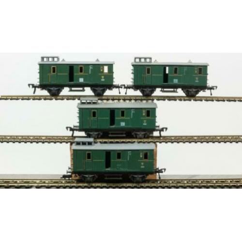 FLM: set van 4x Bagagewagon Art.nr. 5000 Bahnpost Köln
