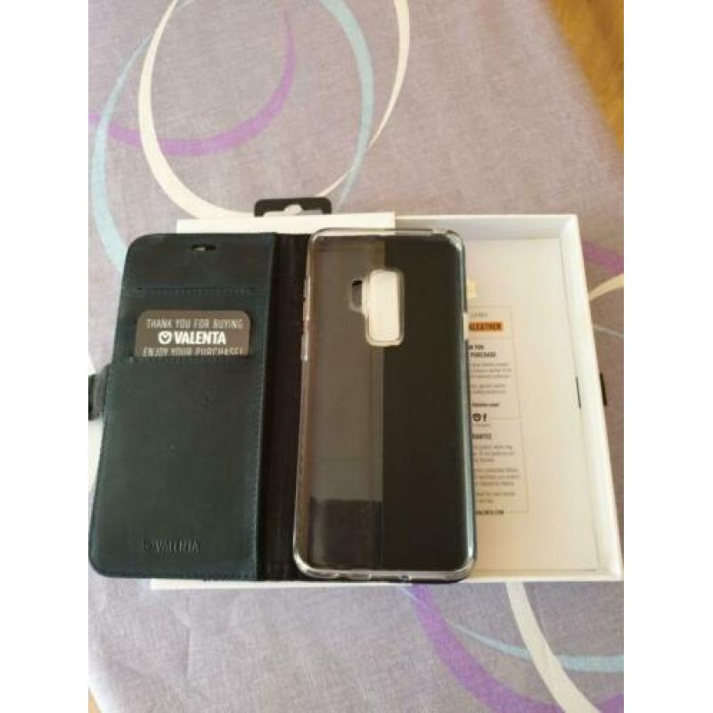 Valenta book cover leer blauw Samsung Galaxy S9 plus