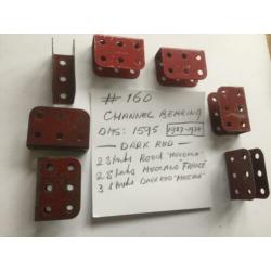 MECCANO #160 Channel Bearing Dark Red 1927 -1934 periode