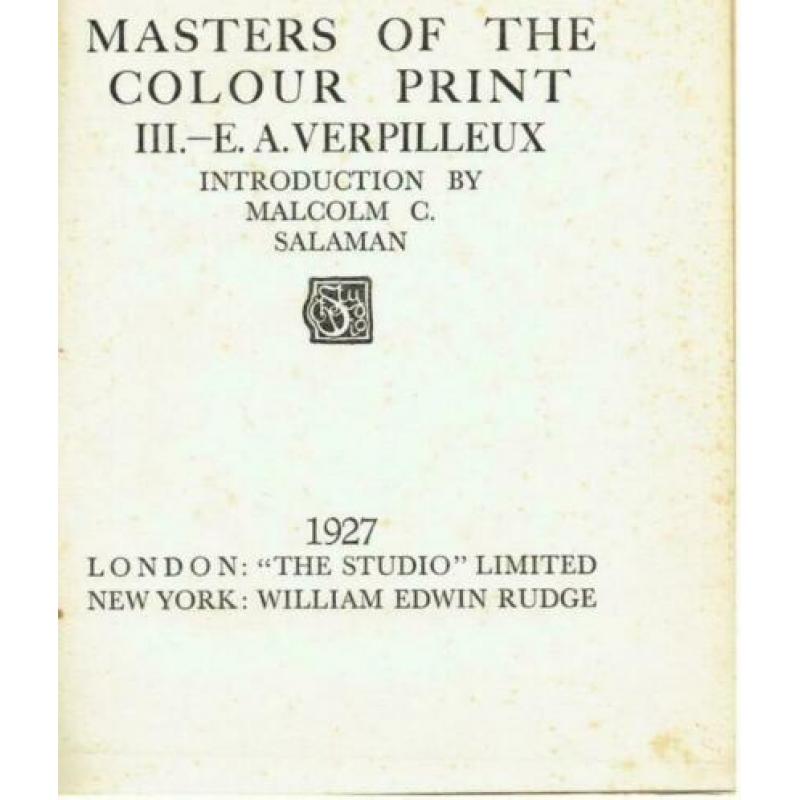 Masters of the Colour Print, III; Verpilleux-SALAMAN, Malcol