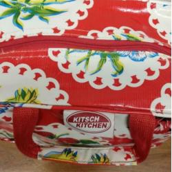 Tas Kitsch Kitchen rood met bloemen