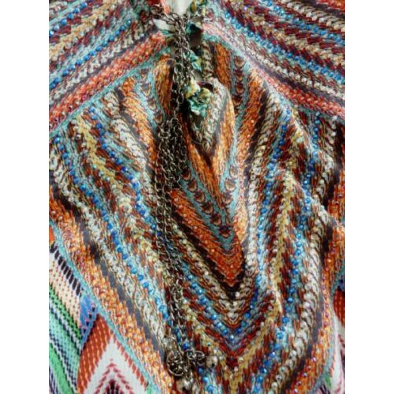 Kort multicolor jurkje met zigzag dessin van Gloss Line