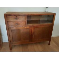 Mooie houten vintage kast dressoir legkast