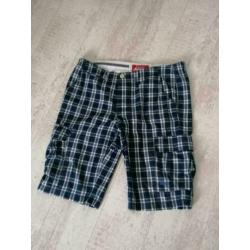 Mooi blauw wit short van Superdry maat XL