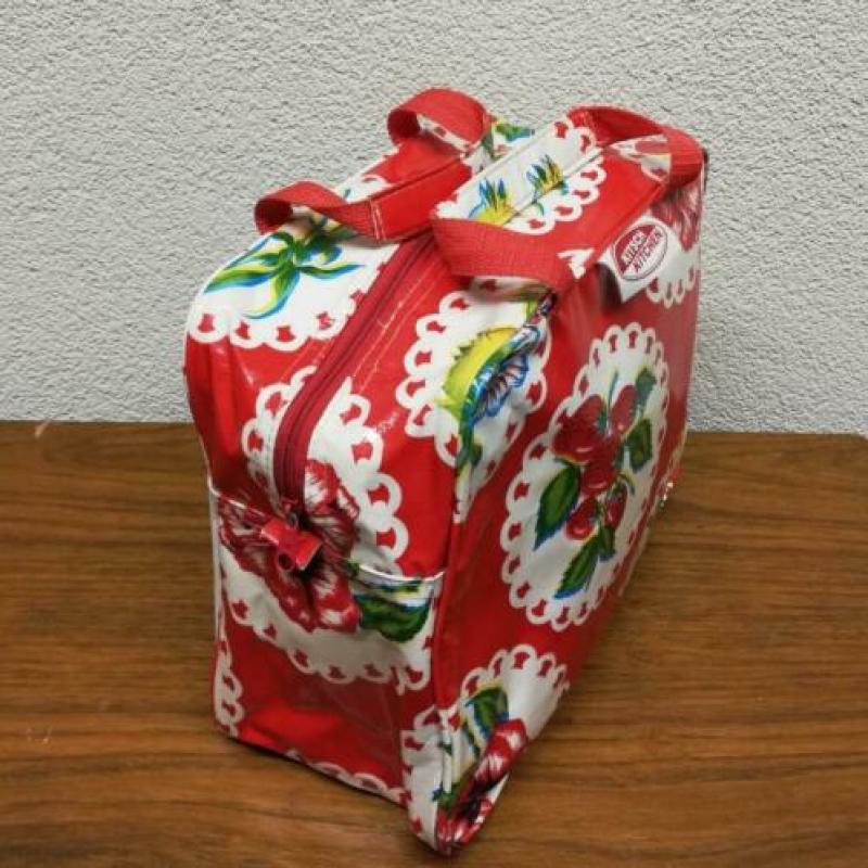 Tas Kitsch Kitchen rood met bloemen