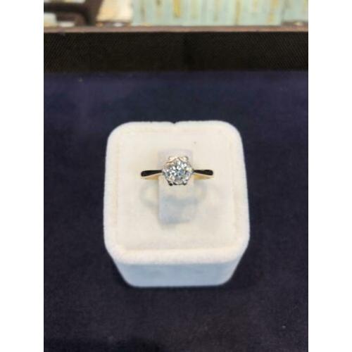 Diamant ring 0,5 ct 18 karaat goed