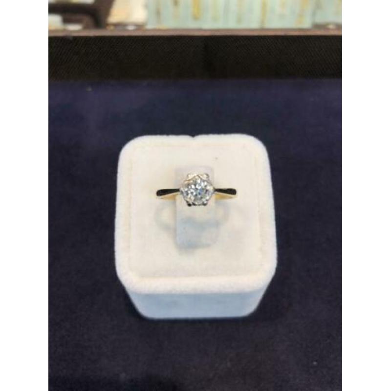 Diamant ring 0,5 ct 18 karaat goed