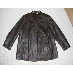 Donker Bruine Leren Jas (XL) winterjas