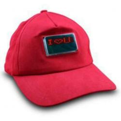 Petten met led lichtkrant, led gesp, feestartikel, SALE