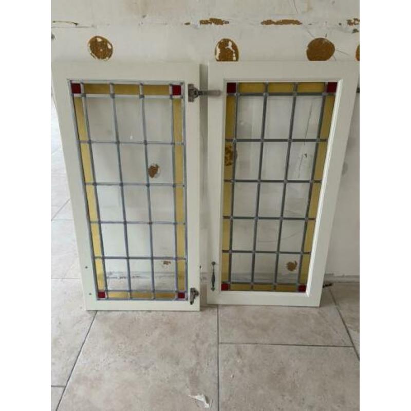 Keukenkastdeuren glas in lood