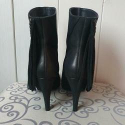 NIEUW: lederen enkellaars met hak (9cm), SACHA, maat 36