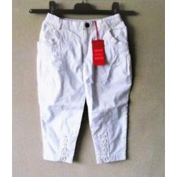 NIEUW. leuke OILILY witte katoenen broek, mt 92