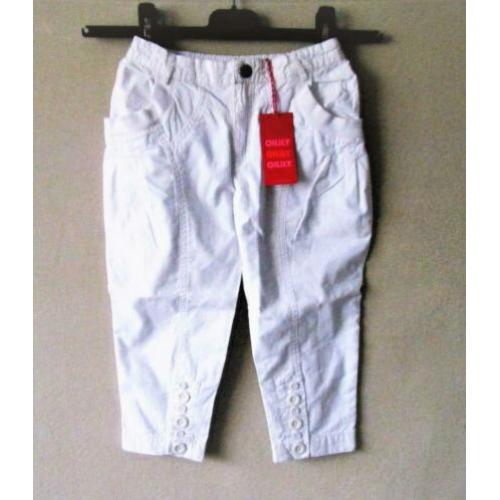 NIEUW. leuke OILILY witte katoenen broek, mt 92