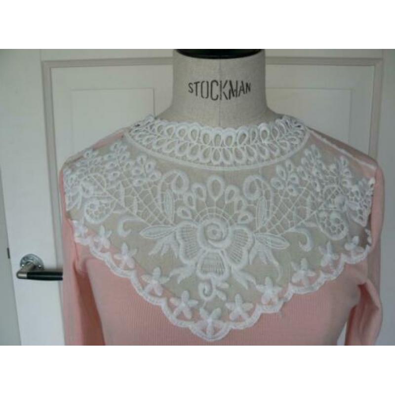 T-shirt/shirt roze met kant NIEUW XS/S