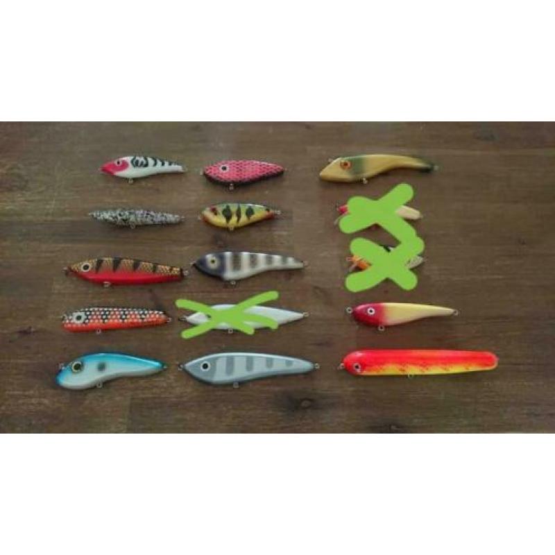 Handgemaakte jerkbaits te koop. Pig, Sybe, MaTo, John's