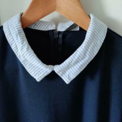 Zgan blauw jurkje Vero Moda met blousekraag maat s