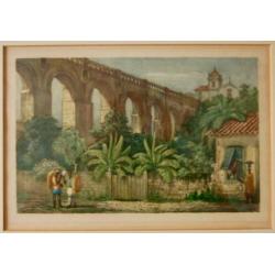 Paar Antieke Chromolitho’s Rio de Janeiro