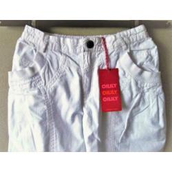 NIEUW. leuke OILILY witte katoenen broek, mt 92