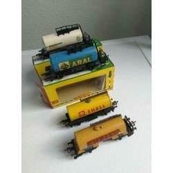 Fleischmann H0. 4 stuks ketelwagons. In OVP.
