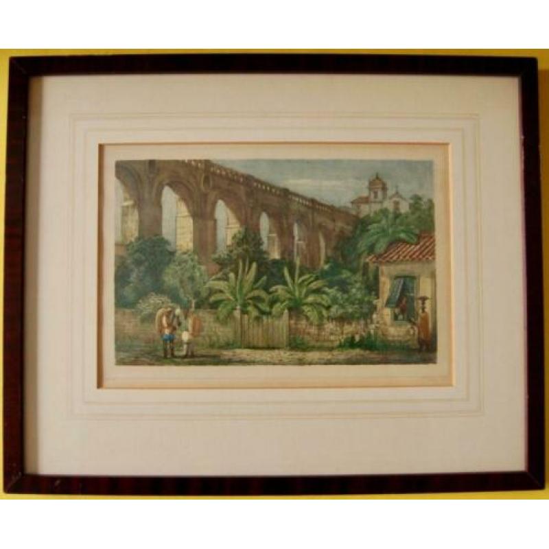 Paar Antieke Chromolitho’s Rio de Janeiro