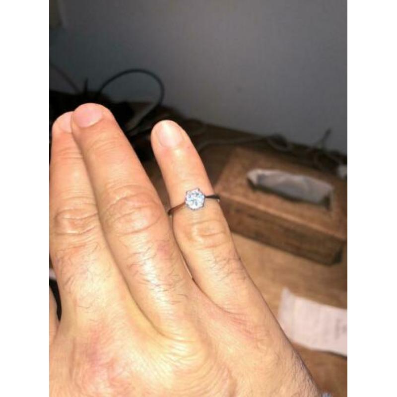 Diamant ring 0,5 ct 18 karaat goed