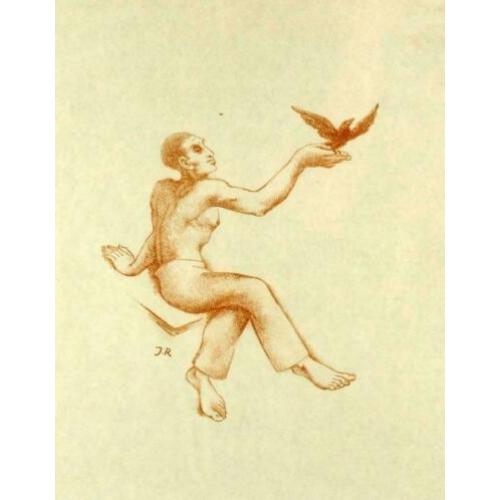 Chromolitho /John Rädecker- periode 1947 / houten lijst