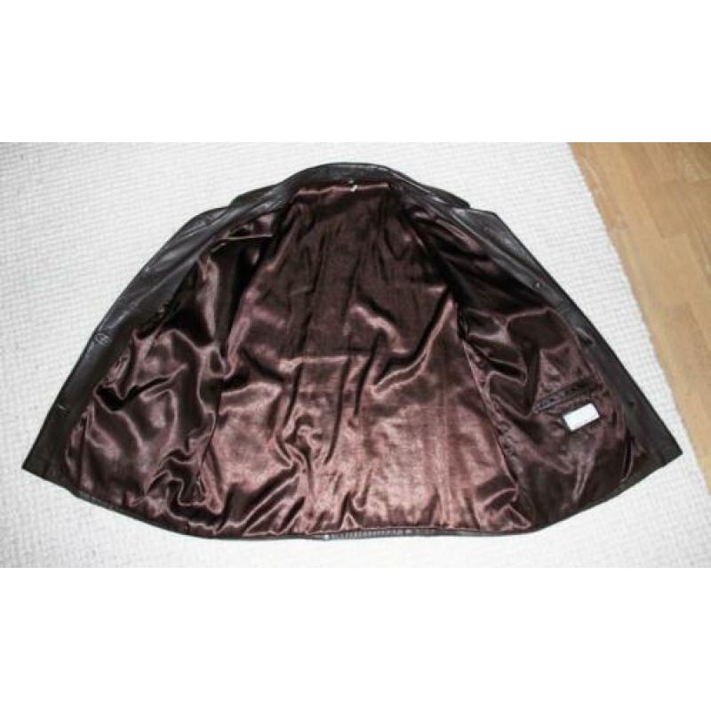 Donker Bruine Leren Jas (XL) winterjas