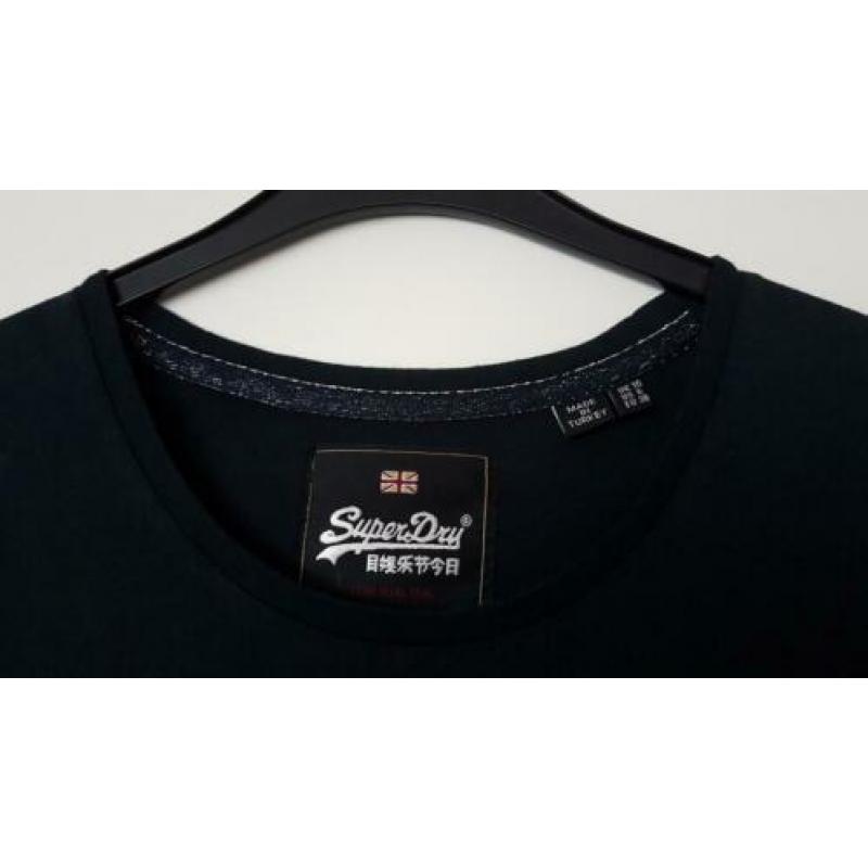 Nieuw donkerblauw SUPERDRY t-shirt met studs (maat S)