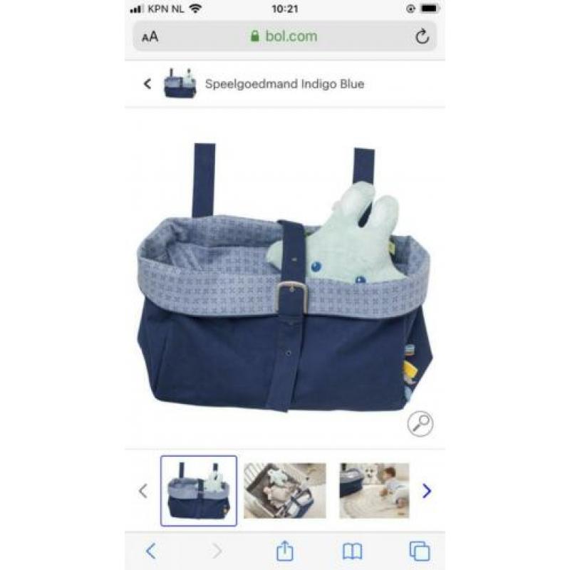 Boxzak opbergtas voor box indigo snoozebaby blauw