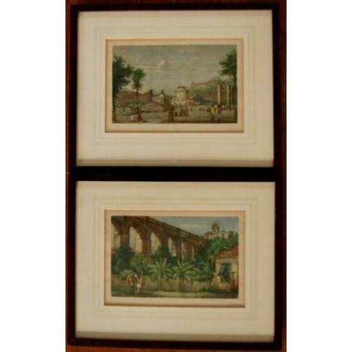 Paar Antieke Chromolitho’s Rio de Janeiro