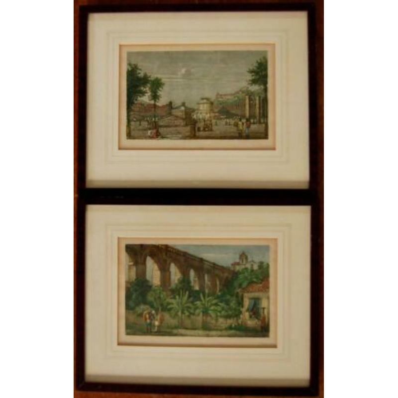 Paar Antieke Chromolitho’s Rio de Janeiro