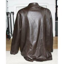 Donker Bruine Leren Jas (XL) winterjas