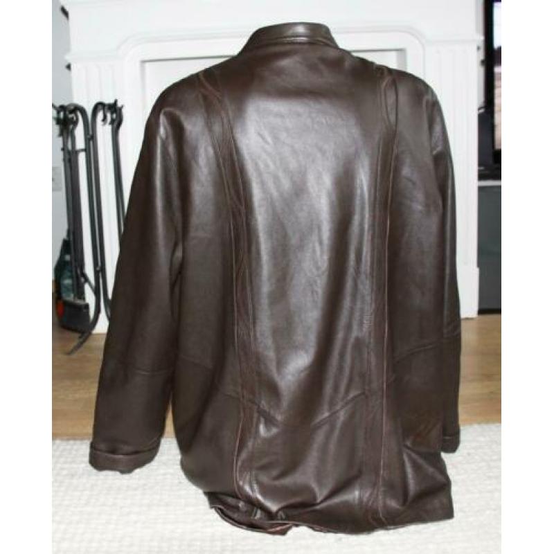 Donker Bruine Leren Jas (XL) winterjas