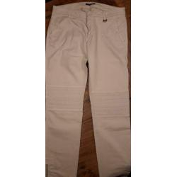 Sportieve, licht beige broek van River Woods